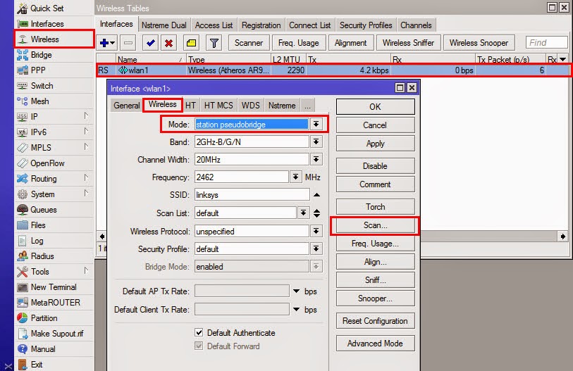 Wlan interface. Wlan interface