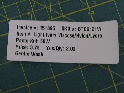 Ivory Ponte Knit Kwik Sew 3915 www.sewplus.blogspot.com