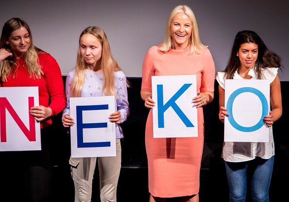 Crown Princess Mette-Marit attended a student seminar about UN Convention on the Rights of the Child held by United Nations Association of Norway