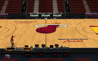 NBA 2K13 Miami Heat 2012-2013 New Court Mods