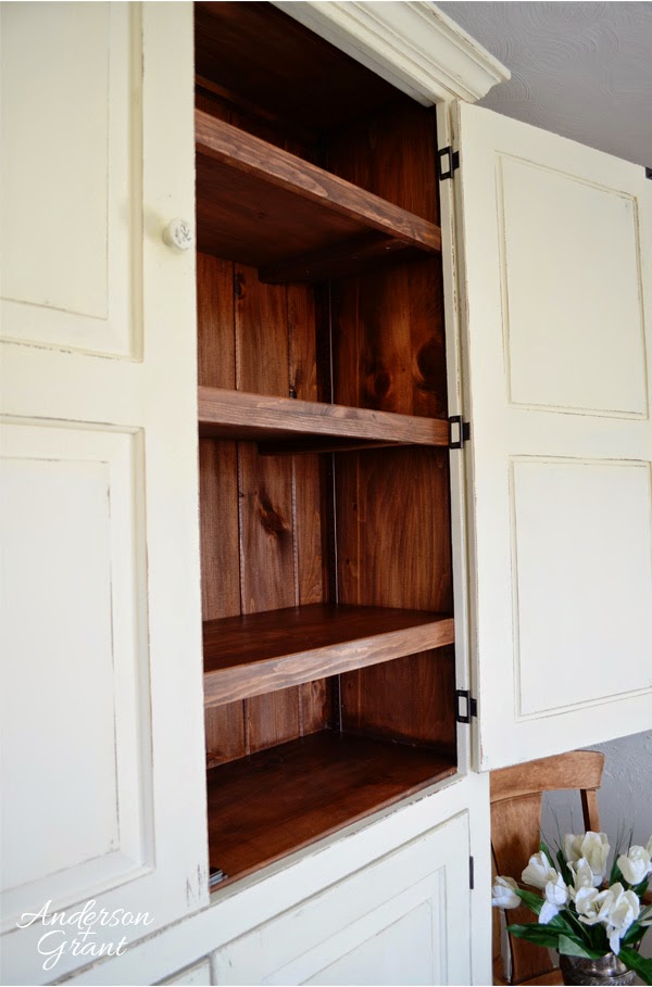 Check out this transformation of a bare wood cupboard into a beautiful kitchen pantry | andersonandgrant.com
