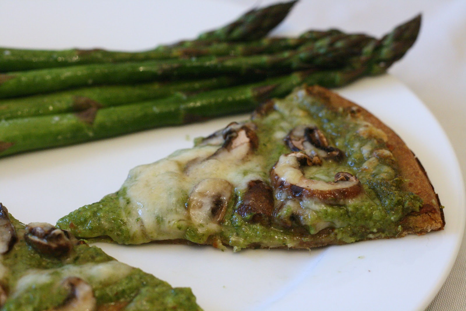 Laine's Recipe Box Mushroom Pizza with Ramp Pesto