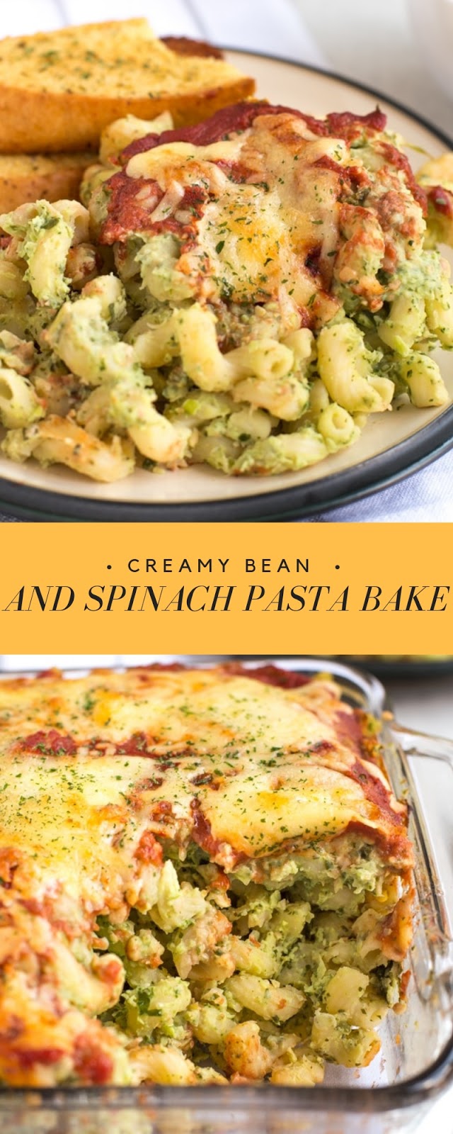 Creamy Bean And Spinach Pasta Bake