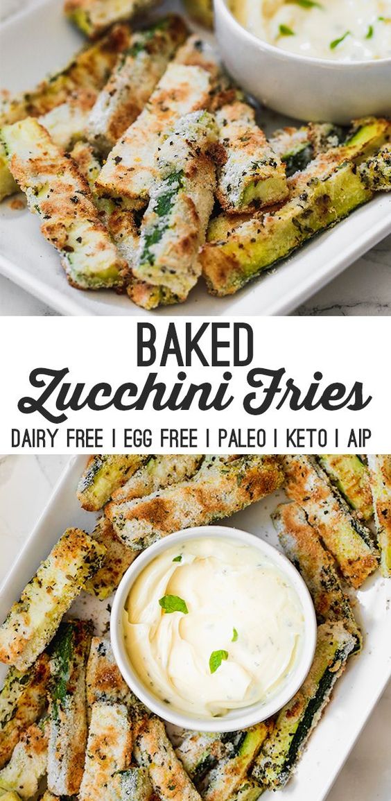 baked low carb zucchini fries (paleo, aip, keto, dairy free)