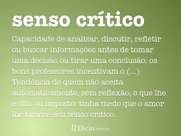 SENSO CRÍTICO