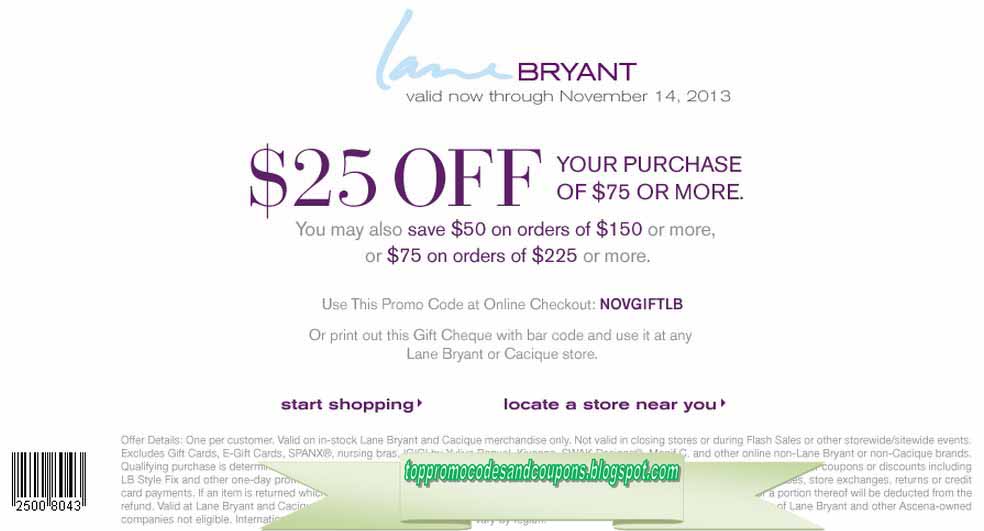 Free Promo Codes and Coupons 2021 Lane Bryant Coupons