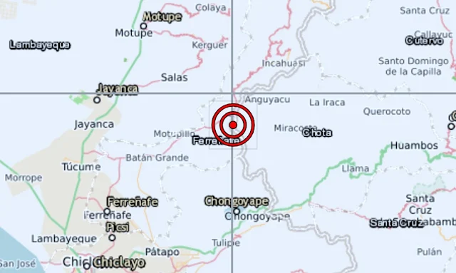 Lambayeque: Sismo de magnitud 5.4 sacudió la provincia de Ferreñafe