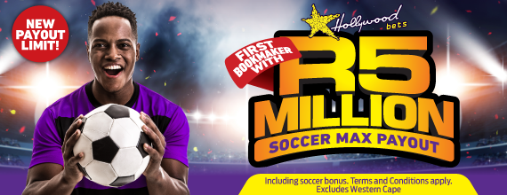 R5 Million Maximum Soccer Payout Soccer Player Holds Soccer Ball