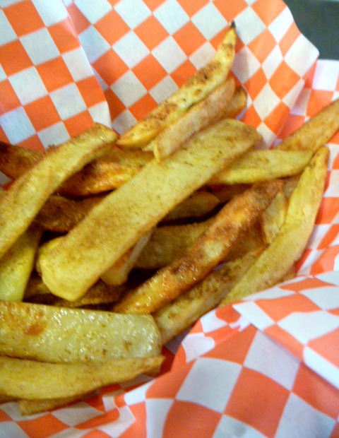 Outrageous Oven Fries will leave them begging for more!  Perfect as a side dish to any cookout!  Slice of Southern