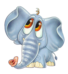 смешной слоник, забавный слоник, рисунок слоника, картинка слон