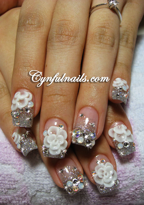 Nails Modrn: Bridal nails - gel and acrylic.