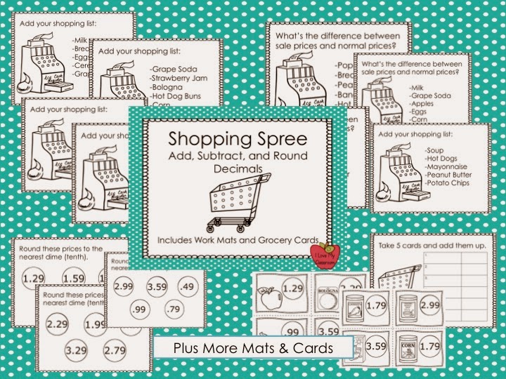 I Love My Classroom: Shopping Spree! Working with Decimals