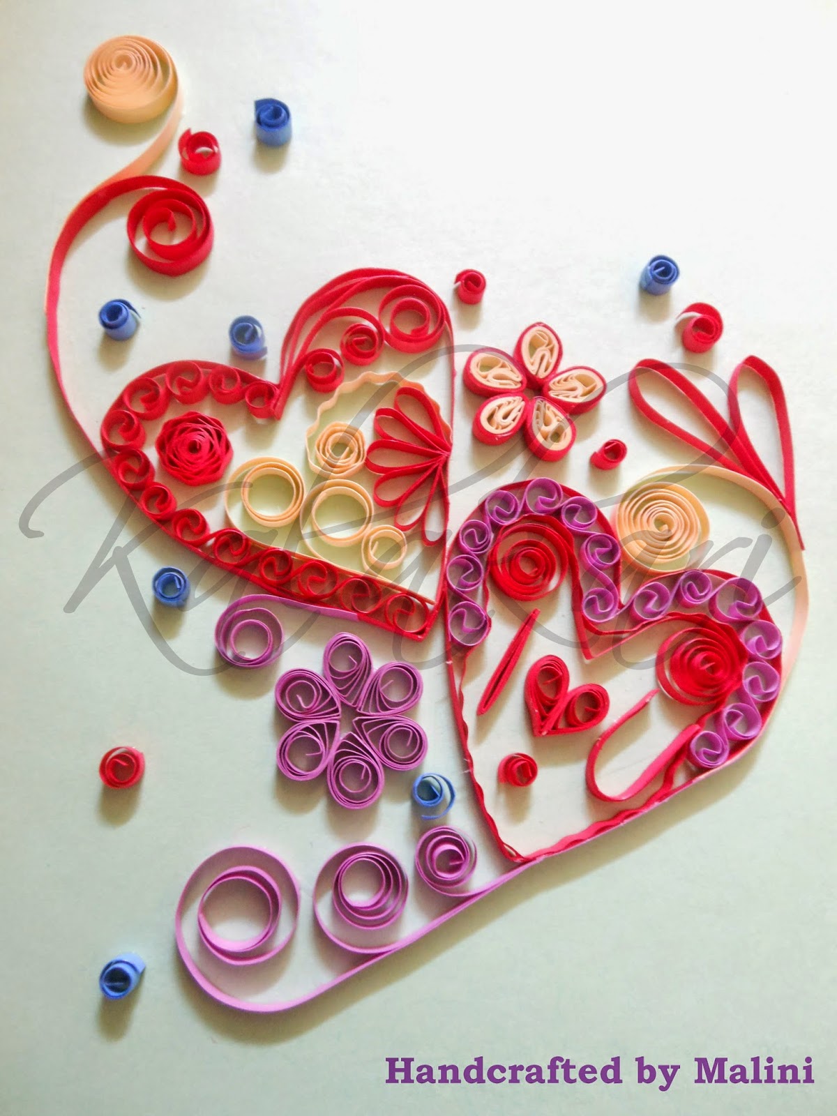 Valentine's Day Special Quilled Heart Card
