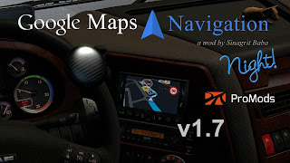 ETS 2 - Google Maps Navigation Night Version for ProMods 1.7 ets 2 google maps navigation night version for promods v1.7