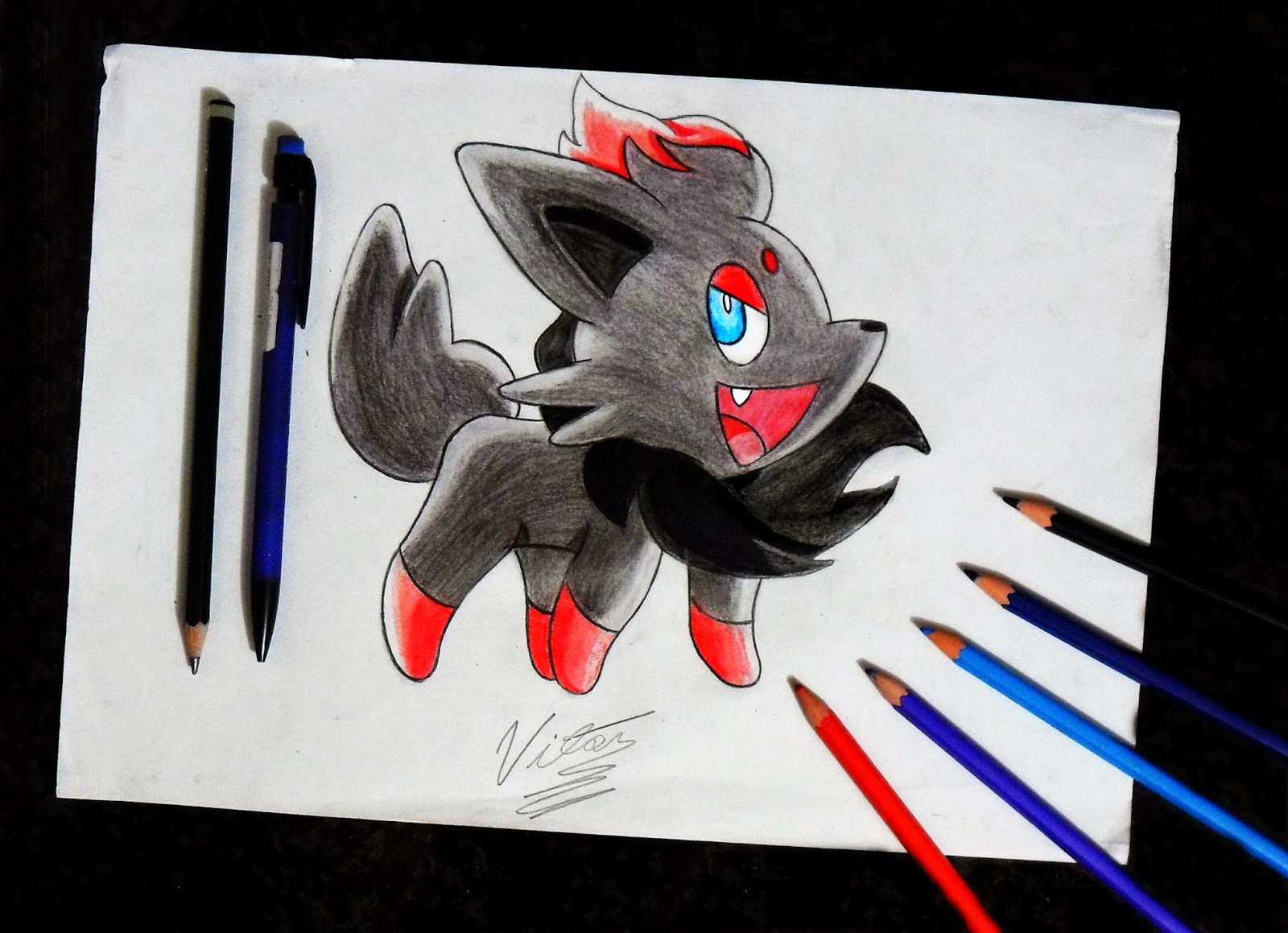 Como desenhar o Pokémon Zorua! –  – Desenhos para Colorir