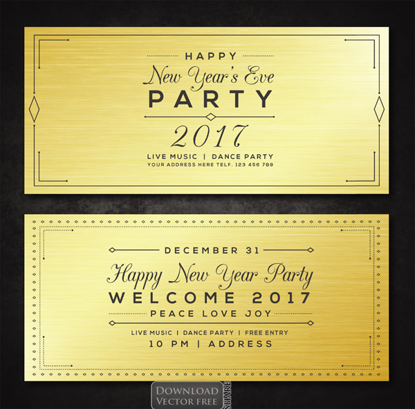 Mẫu thiệp mời dự tiệc mừng năm mới 2017 new year card vector 5020 ~  MrPixelVn - Chia sẻ Đồ họa vector pixel miễn phí