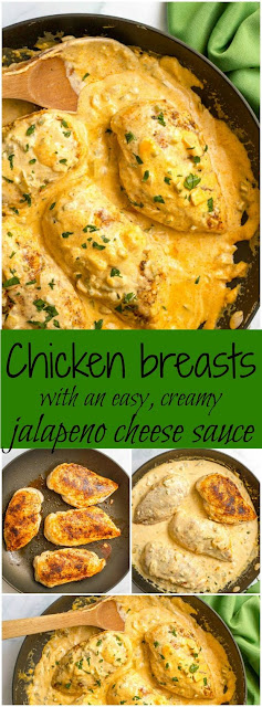 Chicken Breasts With Jalapeno Cheese Sauce