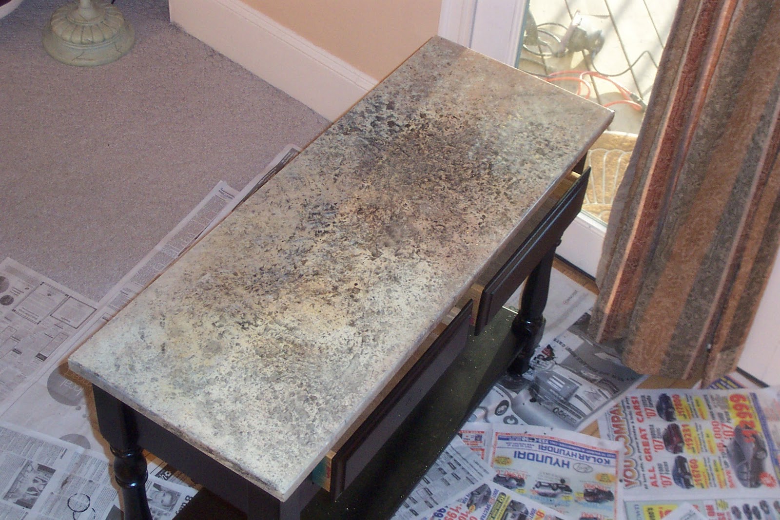 Old Things New Again faux tile, faux granite and more creative