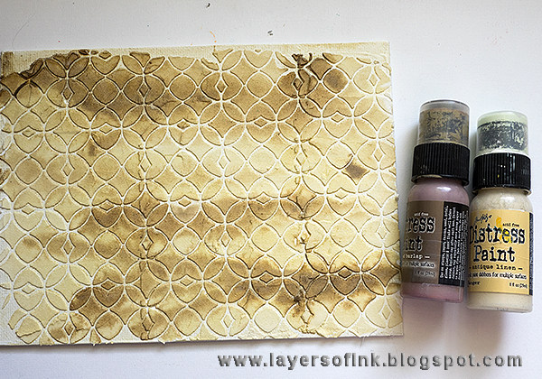 Layers of ink - Owl and Owlets Canvas Tutorial by Anna-Karin with Sizzix dies by Lori Whitlock and Tim Holtz.