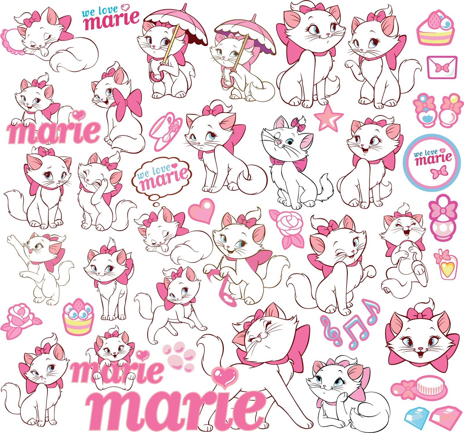 Pack de Png Gatinha Marie para baixar.