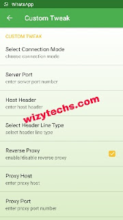 Settings Tweakware settings