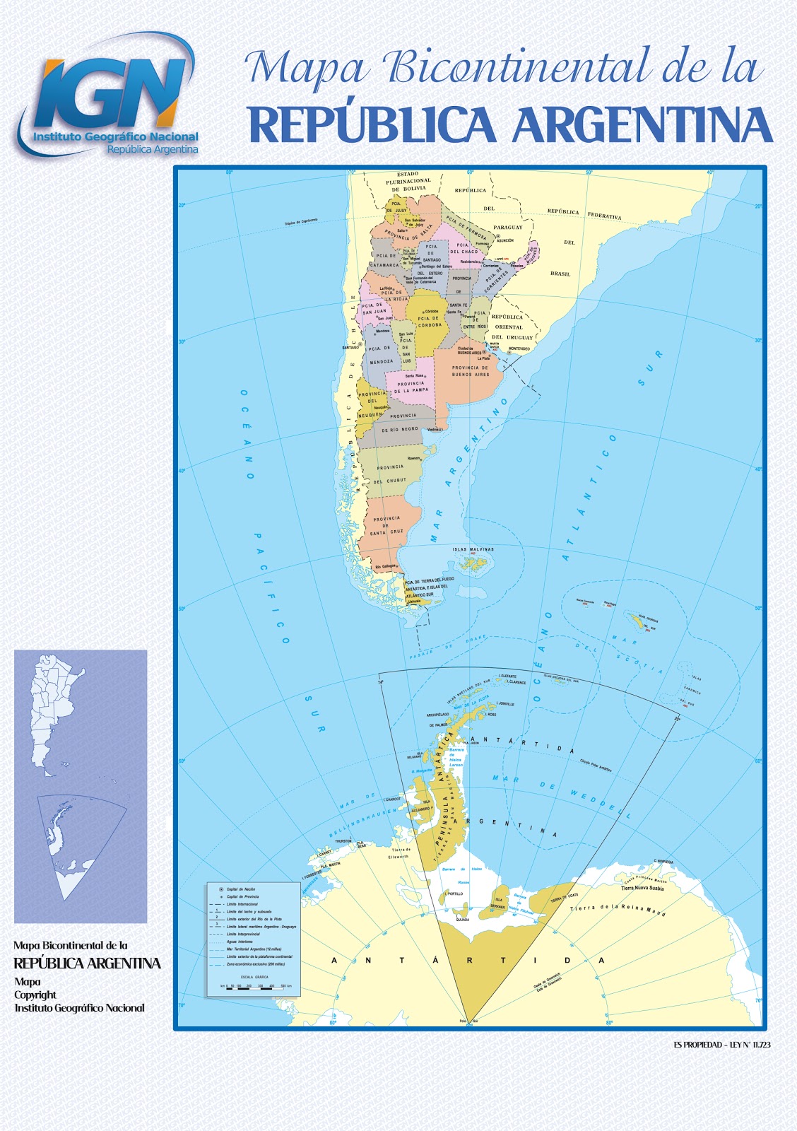 Geografía en el Colegio Nacional: Nuevo mapa oficial de la Argentina