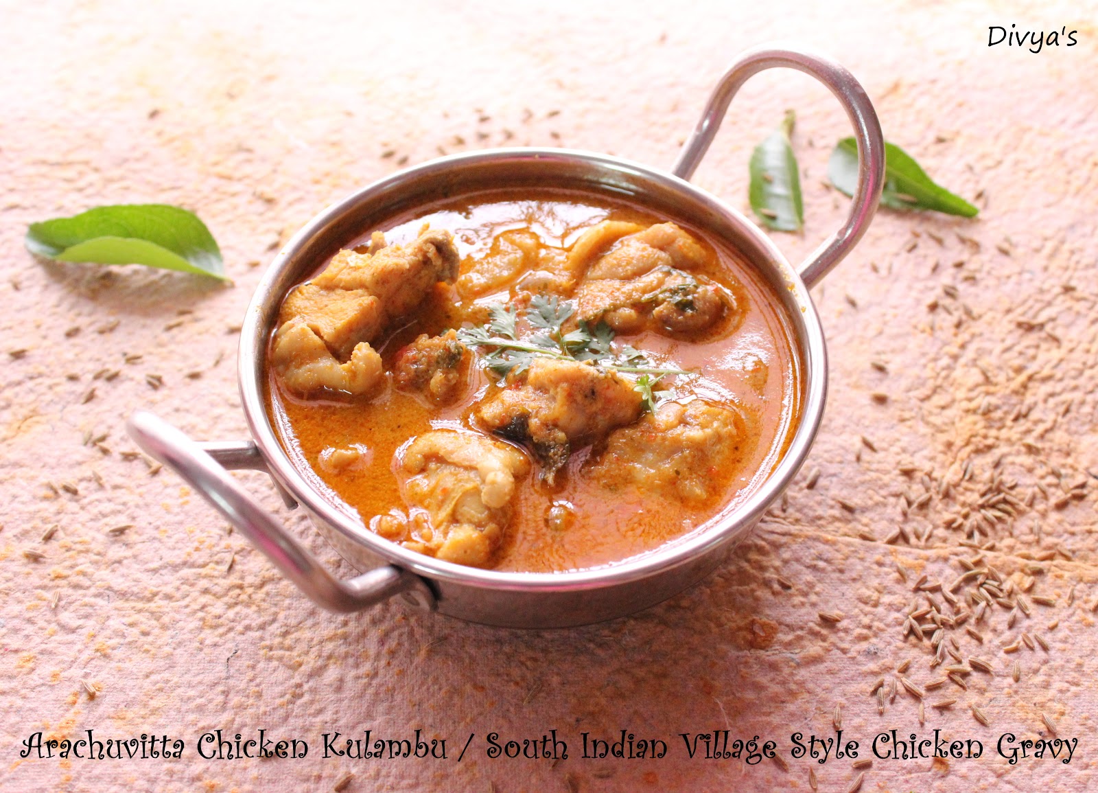 Arachuvitta Chicken Kulambu / South Indian Village Style Chicken Gravy