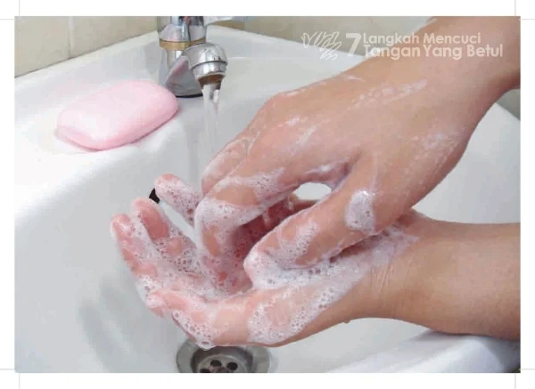Cara basuh tangan Langkah 4