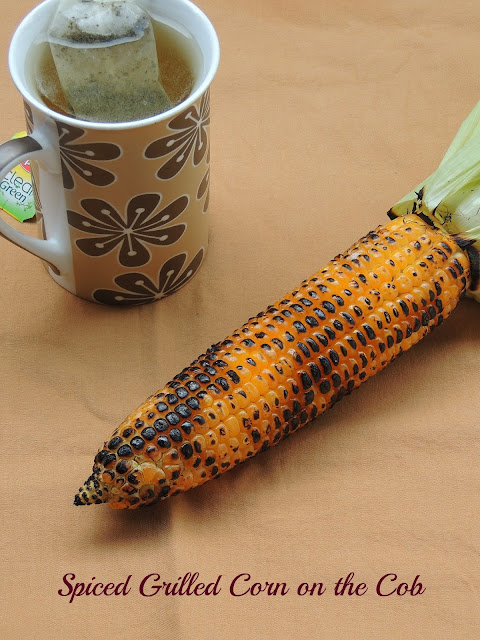 Spiced grilled corn on the cob