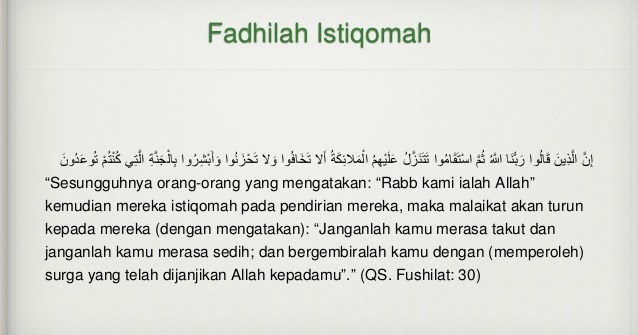 : Istiqomah