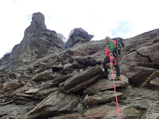 Llegando al Refugio Carrel