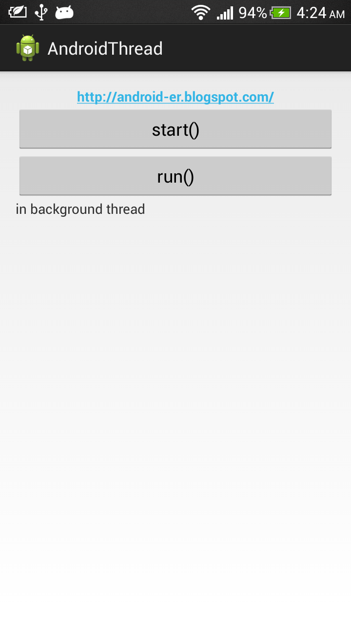 Androider Runnable in background thread