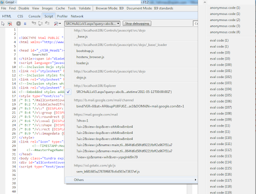 microsoft script debugger ie9