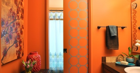 Fotos de baños color naranja - Colores en Casa