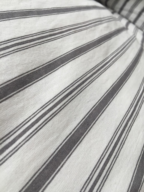 ikea hostoga bedding, grey striped cotton bedding set