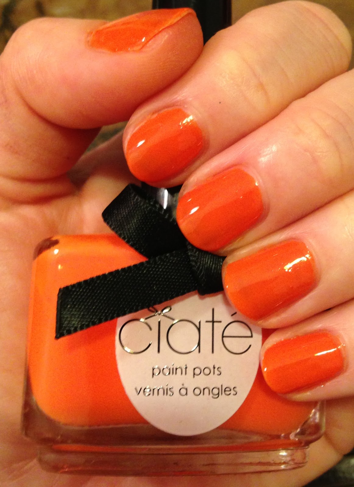 The Beauty of Life: Orange Nail Polish Swatches: Essie Orange, It's Obvious! & Ciate Speed