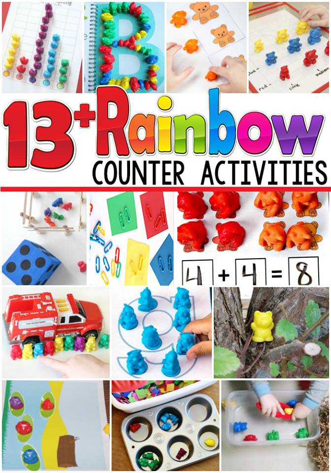 Rainbow Chain Links for Kids, Preschool Fine Motor Sensory Toy, Plastic  Links for Math Counters, Pattern Game, Sorting Counting C-links 