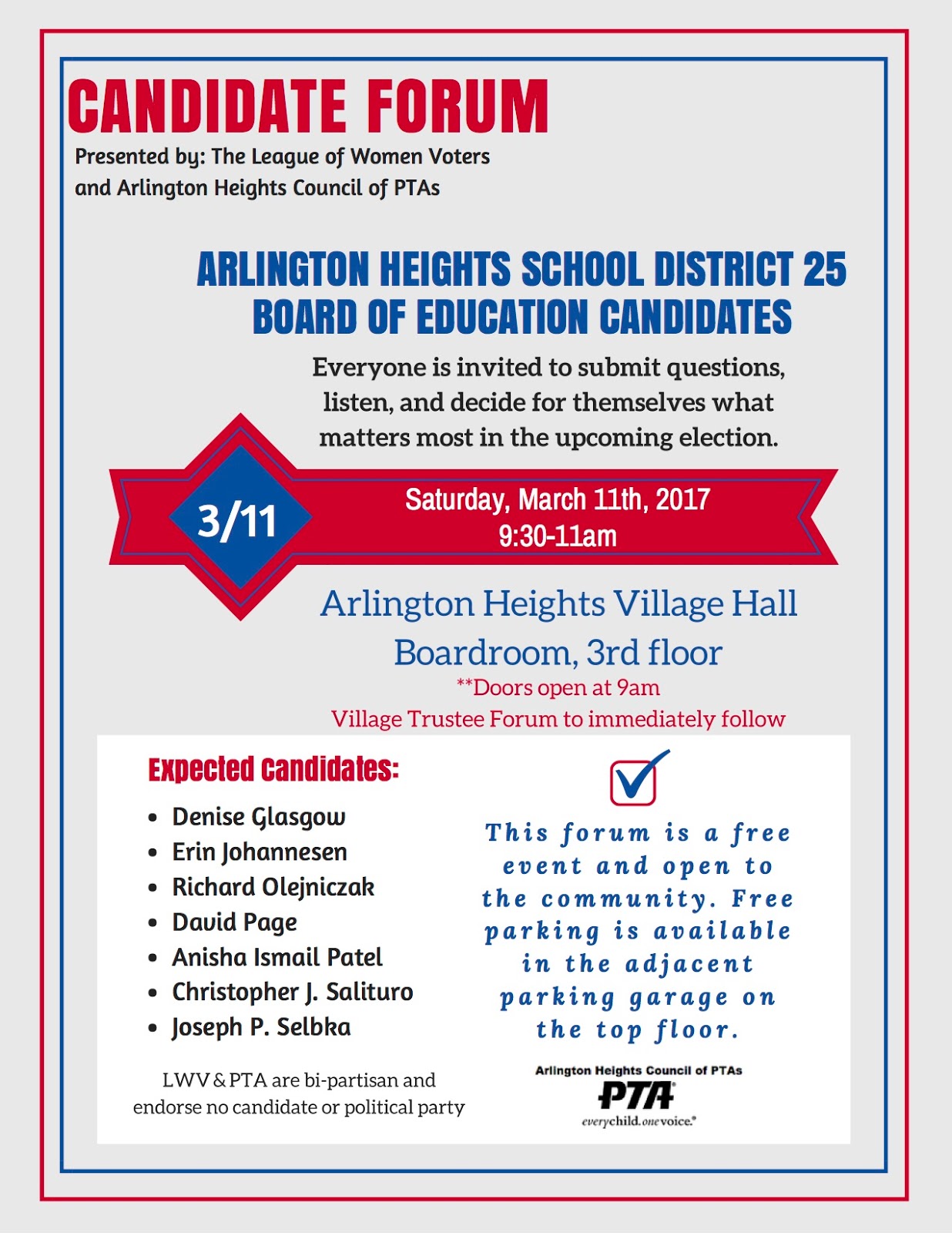 the olive branch february 2017 pta elections flyer