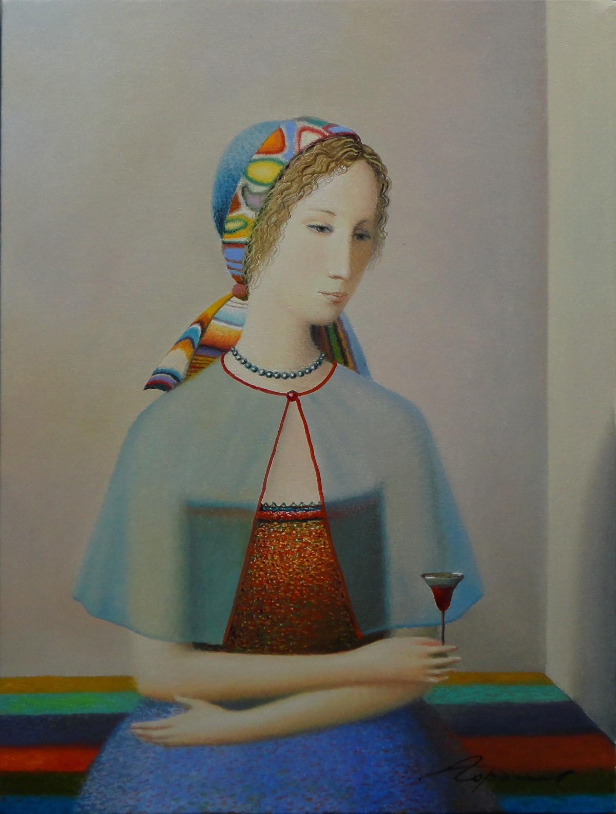 Evgeni Gordiets Woman with emerald necklace Evgeni Gordiets Woman with emerald necklace