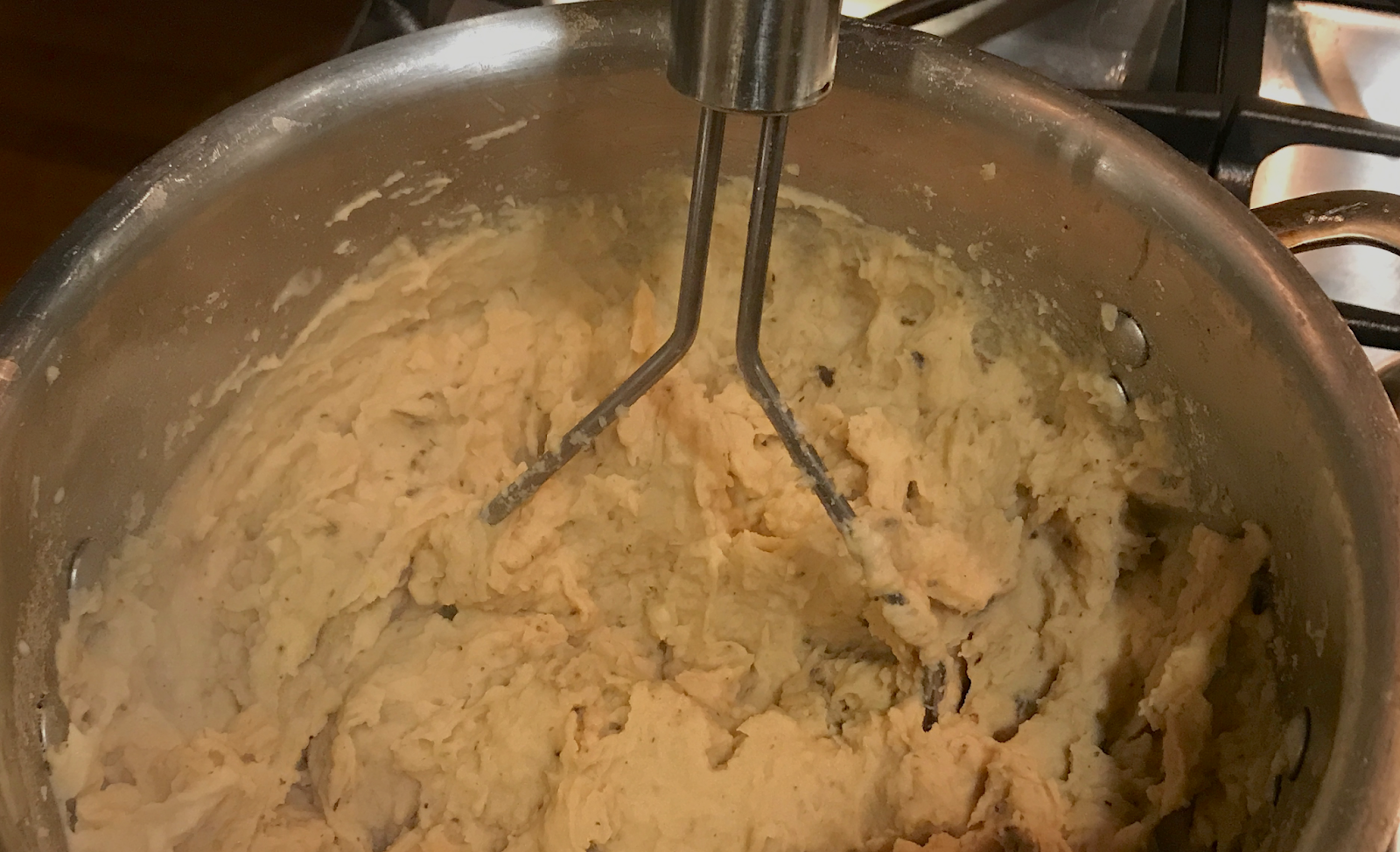 A Real Dad Makes Real Food Black Garlic and Truffle Oil Mashed Potatoes