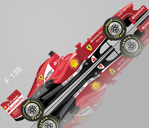 Fórmula 1  Ferrari “F138” - vector