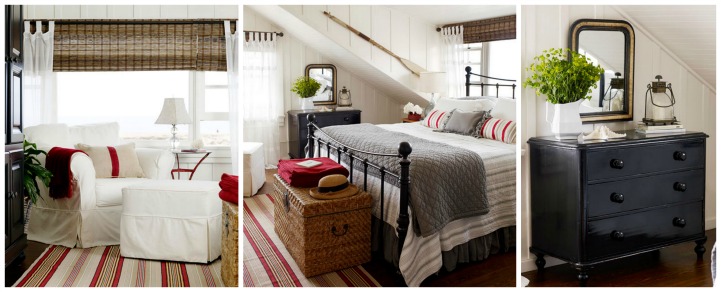 Beach house cottage bedroom