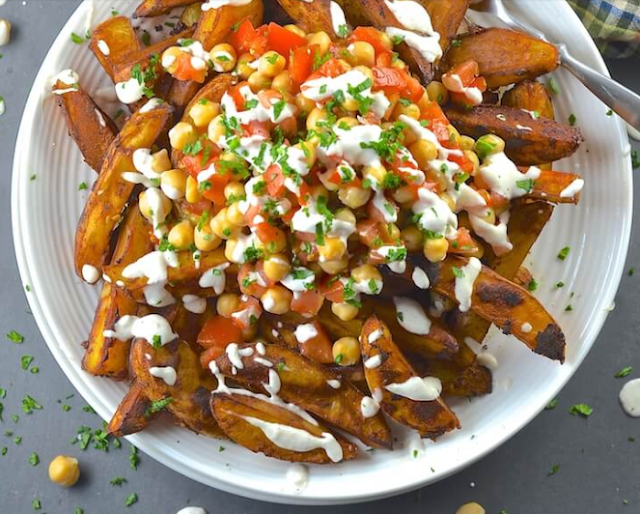 Loaded Taco Fries with Lime Crema