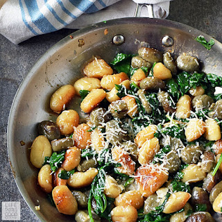 Pan Fried Gnocchi with Spinach and Parmesan | by Life Tastes Good