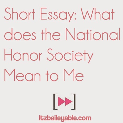 National honors society essay