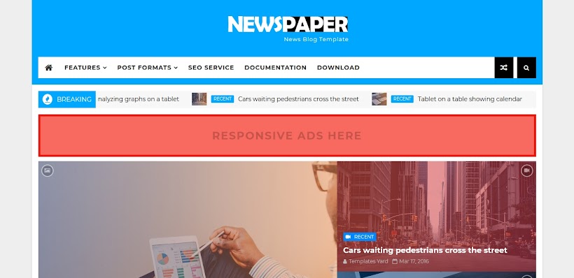 Newspaper Free Blogger Template