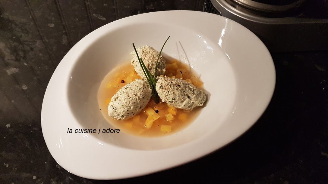La Cuisine J Adore Quenelles De Volaille Aux Herbes Fraiches