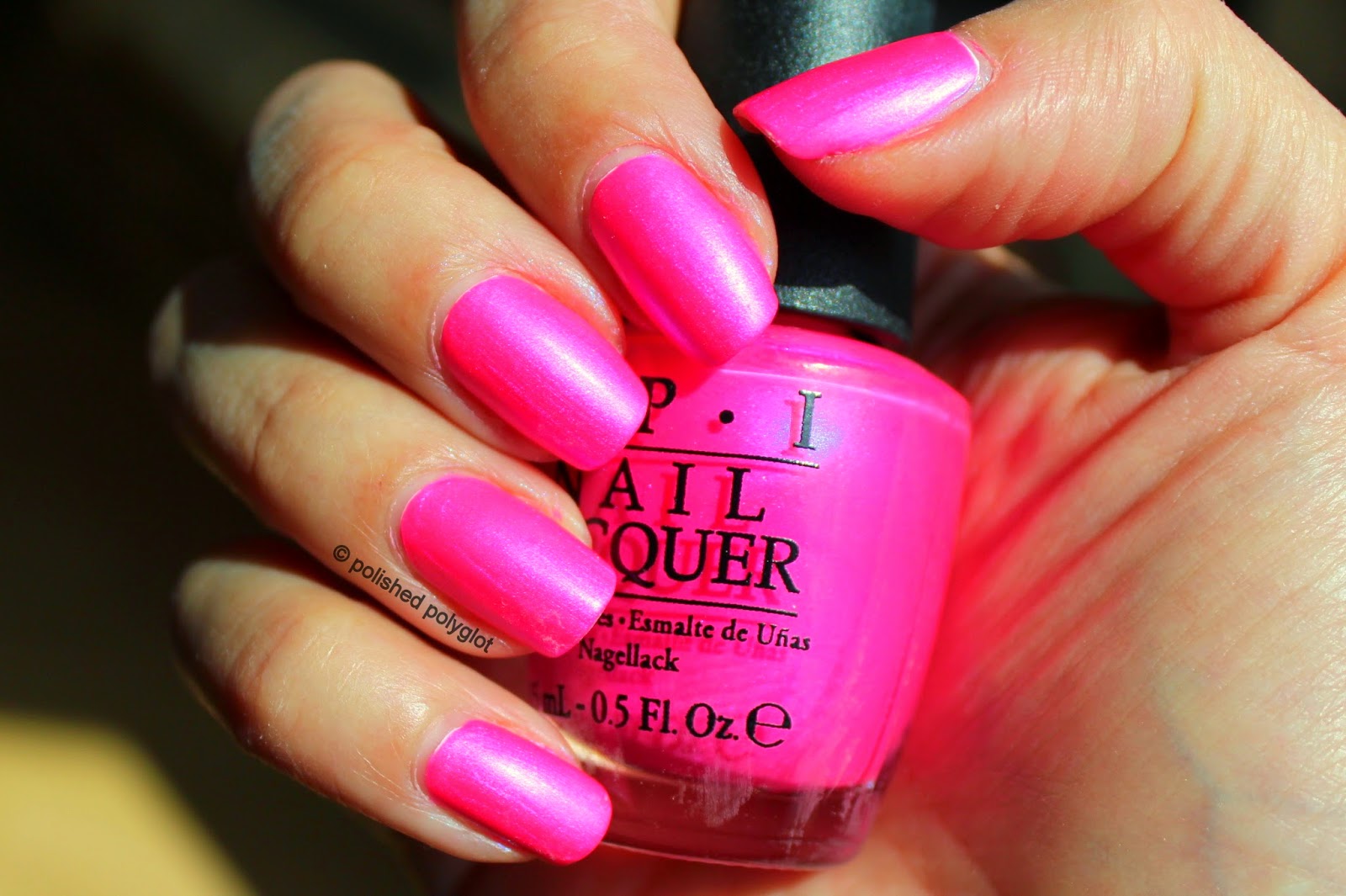 OPI Nail Lacquer in "Hotter Than You Pink" - wide 5
