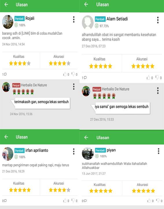 Testimoni Obat Paru Paru Herbal de Nature