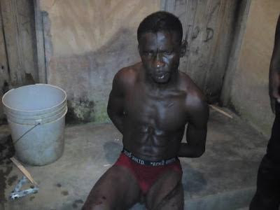 bb Photos: Man allegedly stealing in a church in Imo state, stripped and beaten to pulp